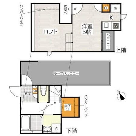 東大宮駅 徒歩17分 2階の物件間取画像